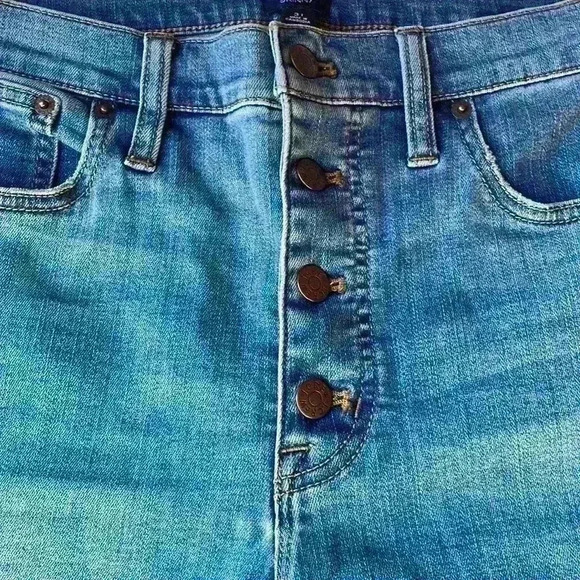 J Crew Factory button fly medium wash skinny jeans - Picture 3 of 6